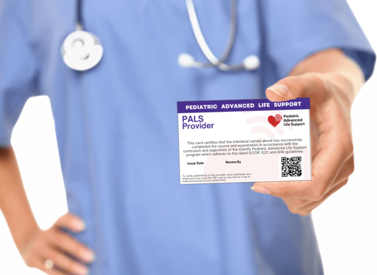Pediatric Advanced Life Support 24 showing pals card